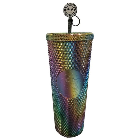 Starbucks 2023 Venti Limited Edition Halloween Black Bling Oil Slick Tumbler NEW - Picture 1 of 8